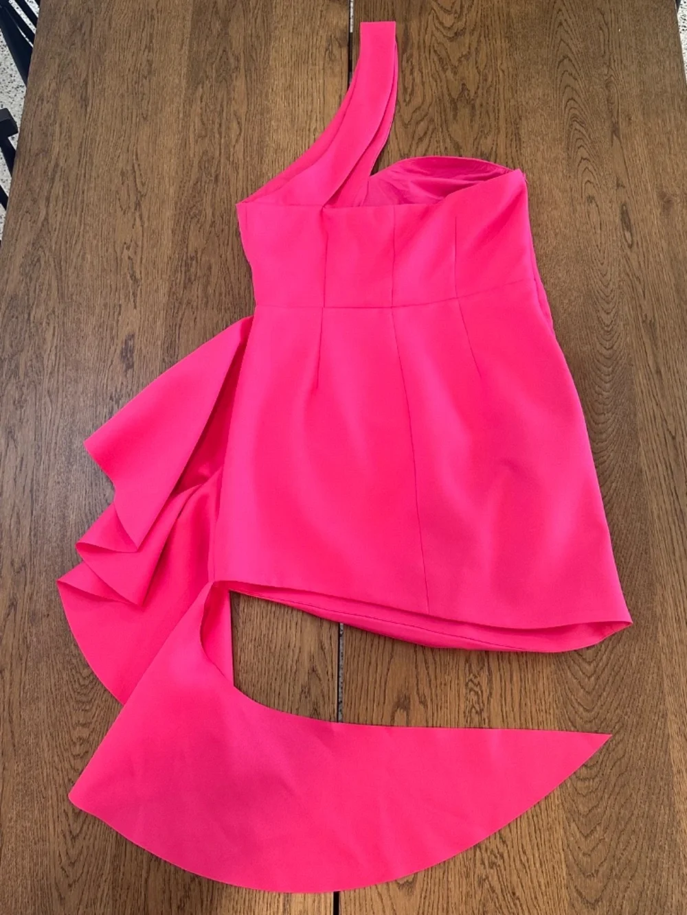 Elliatt Convergence Ruffle One-Shoulder Sheath Minidress Pink Size Large Formal - Picture 3 of 9